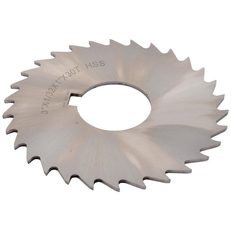 3 X 1/32 X 1" High Speed Steel Plain Slitting Saw