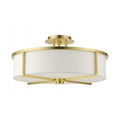 Satin BrassSemi Flush,4 Light