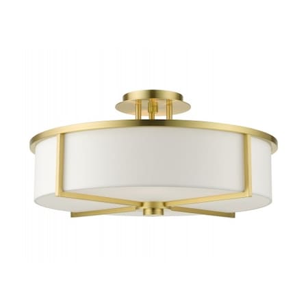 Satin BrassSemi Flush,4 Light