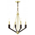 Satin BrassMini Chandelier,4 Light