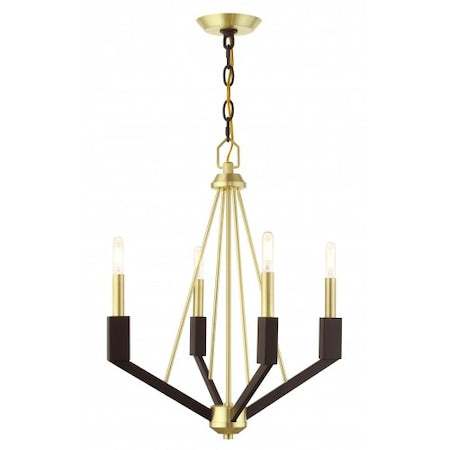 Satin BrassMini Chandelier,4 Light