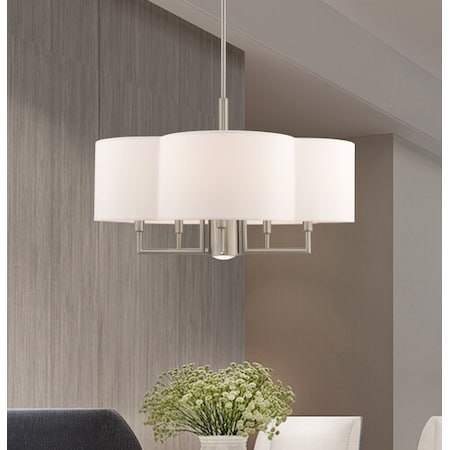 Chelsea 6 Light Brushed Nickel Pendant C
