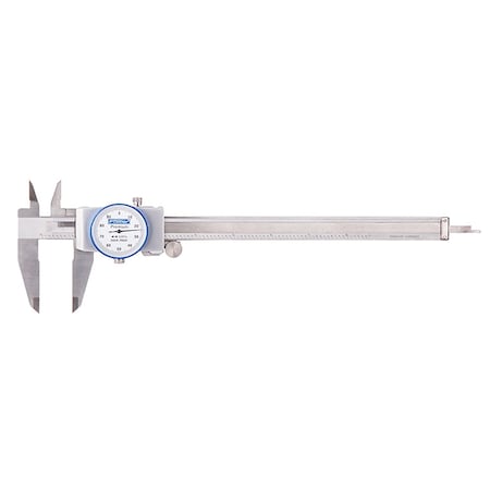 0-8" White Machinist Grade Dial Caliper