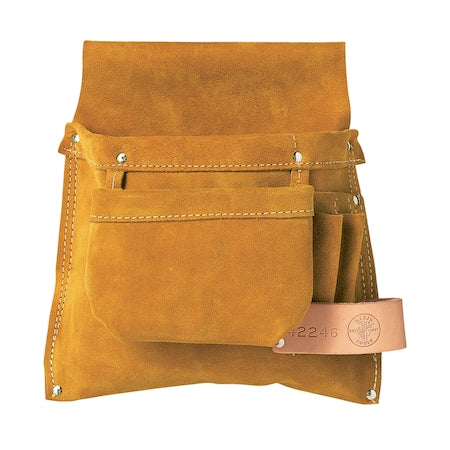 Tool Pouch, Tool Pouch, Brown, Leather, 4 Pockets