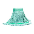 Looped-End Wet Mop, Green, PK12, 53520