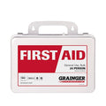 First Aid Kit and Housing, Plastic 94 Components, 25 People Served