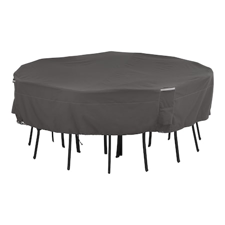 Ravenna Large Square Table/Chair Set Cover, Grey, 100"x100"
