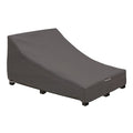 Ravenna Double Wide Patio Chaise Lounge Cover, Grey, 82"x57"