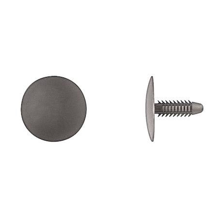Blk Nyln Shield Retainers 7/32"" Hole 1"" Head 25/32"" Stem PK50