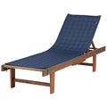 Montlake Heather Indigo Patio Chaise Slipcover, Heather Indigo, 72"x21"