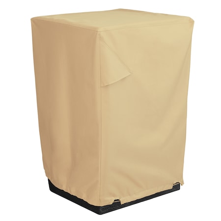 Tan Patio Fire Column Cover, Terrazzo, 21"