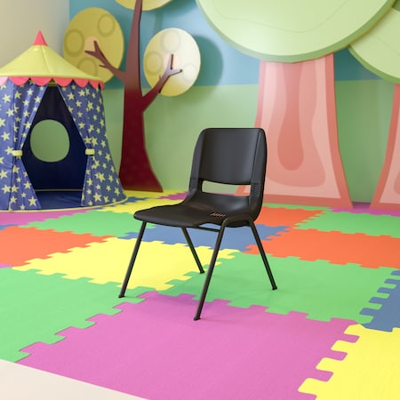 Black Stack Chair-Black Frame, PK5