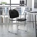 Black Stack Chair-Chrome Frame, PK5