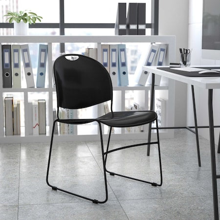 Black Stack Chair-Black Frame, PK5