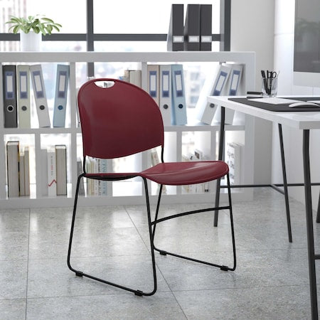 Burg Stack Chair-Black Frame, PK5
