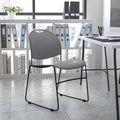 Gray Stack Chair-Black Frame, PK5