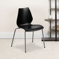 Black Plastic Stack Chair, PK5