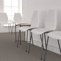 White Plastic Stack Chair, PK5