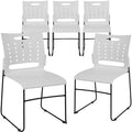 White Plastic Stack Chair, PK5