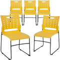 Yellow Plastic Stack Chair, PK5