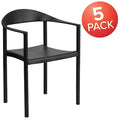 HERCULES Series 1000 lb. Capacity Black Plastic Cafe Stack Chair, PK5