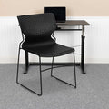 Black Plastic Stack Chair, PK5
