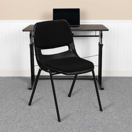 Black Plastic Pad Stack Chair, PK5