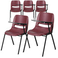 Burgundy Tablet Arm Chair, PK5