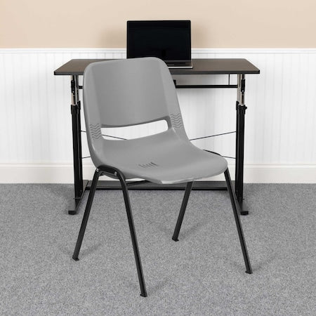 Gray Plastic Stack Chair, PK5