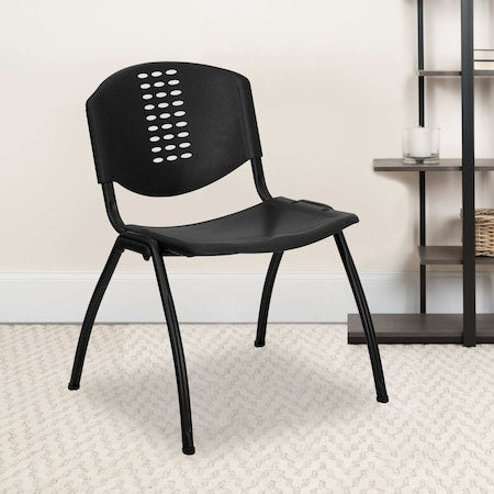 Black Plastic Stack Chair, PK5