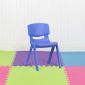 Blue Plastic Stackable School Chair with 13.25" Seat Height, PK5