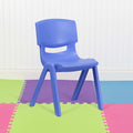 Blue Plastic Stackable School Chair with 15.5" Seat Height, PK5