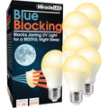 Blue Blocking Amber Glow LED Night Time Sleep Bulb Replace 60W, PK6