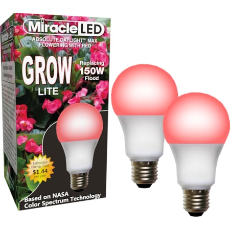 Red Spectrum Hydroponic LED Ultra Grow Light Replacing 150W, PK2