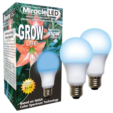 Blue Spectrum Hydroponic LED Ultra Grow Light Replacing 150W, PK2
