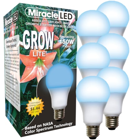 Blue Spectrum Hydroponic LED Ultra Grow Light Replacing 150W, PK6