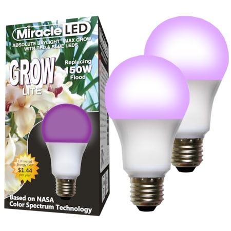 Red & Blue Spectrum Hydroponic LED Ultra Grow Light Replace 150W, PK2