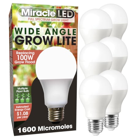 Full Spectrum Multi Plant LED Grow Light Replace 100W, PK6