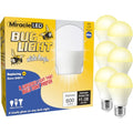 Bug Light Wide Angle Yellow Amber Glow Replace 60W for Porch & Patio, PK6
