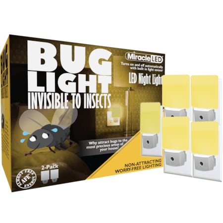 Bug Light Night Light Amber Glow to Protect your Precious Areas, PK4