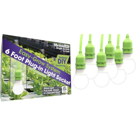 Single Socket LED Ready Corded Lighting System for Grow Lights, PK6