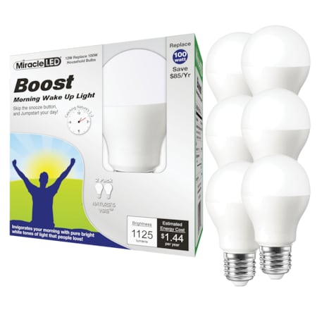 Nature's Vibe Boost Morning Wake Up Light Daylight LED Bulb, PK6