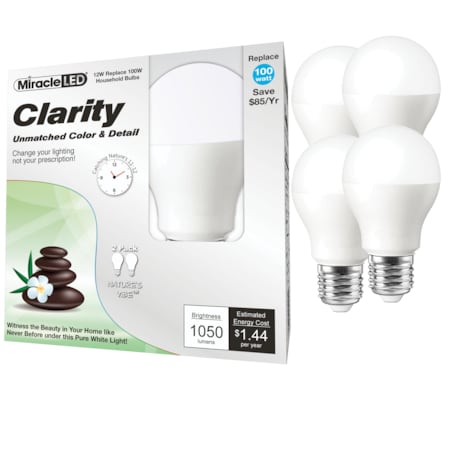 Nature's Vibe Clarity High Visibility Daylight LED Light Bulb, PK4