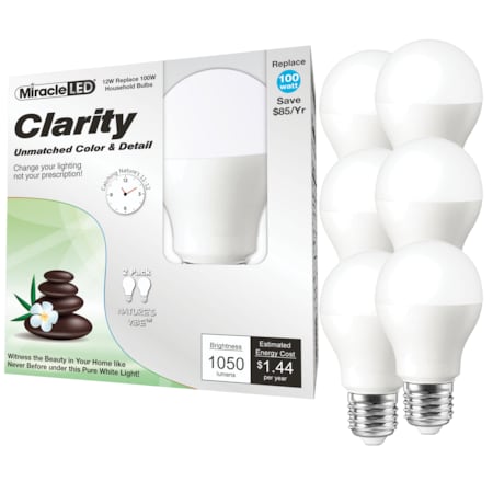 Nature's Vibe Clarity High Visibility Daylight LED Light Bulb, PK6