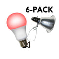 Clamp Lamp Grow Fixture & Red Spectrum LED Grow Light 12 Pcs Kit, PK6