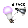 Clamp Lamp Grow Fixture + Red & Blue LED Grow Light 12 Pcs Kit, PK6