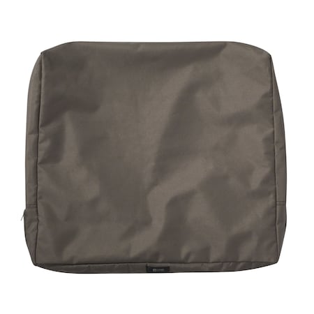 Ravenna Patio Cushion Slipcover, Dark Taupe, 25"