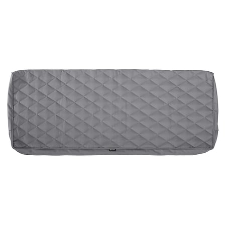 Montlake Quilted Cushion Slipcover, Grey, 54"x18"x3"