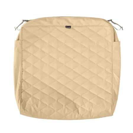 Montlake Quilted Cushion Slipcover, Chamomile, 25"x25"x5"