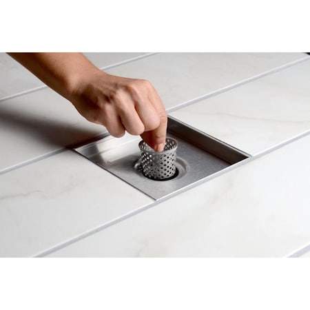 Designline 4 in. x 4 in. Square Drain Tile-in Grate
